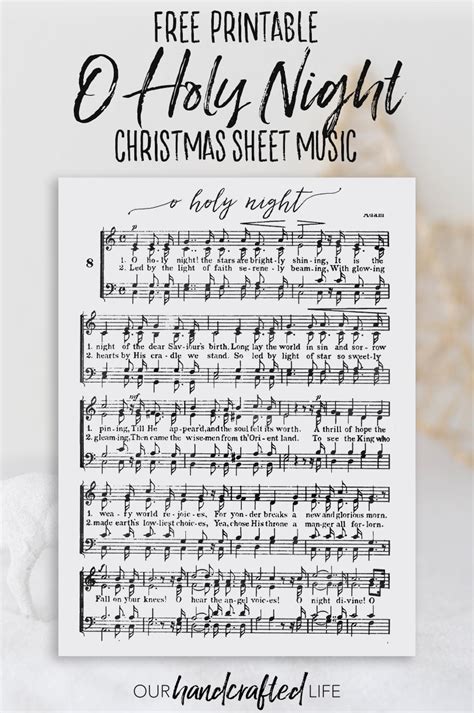 Printable O Holy Night Sheet Music Free - FREE PRINTABLE TEMPLATES