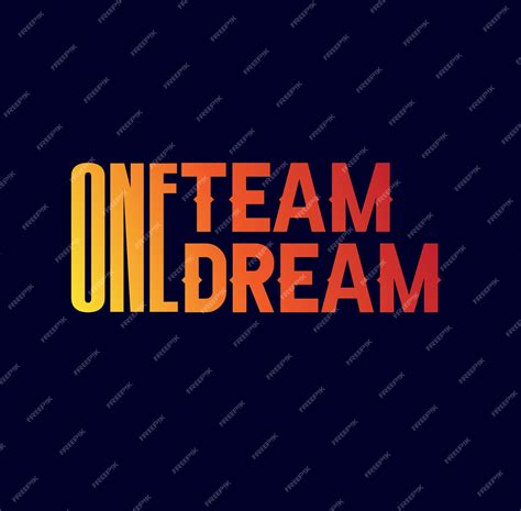 Premium Vector | One team one dream tshirt design