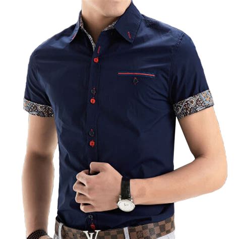 Aliexpress.com : Buy 2015 New Brand Mens Dress Shirts Short Sleeve Casual Shirt Men Slim Fit ...