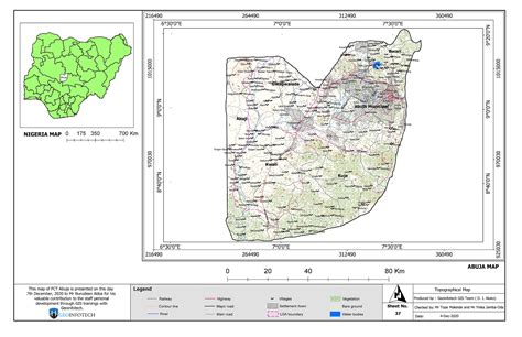 Abuja Topographical Map - HD GIS Mapping - Geoinfotech