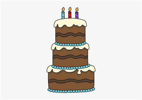 Birthday Cake Drawing - 3 Layer Cake Clipart - Free Transparent PNG ...