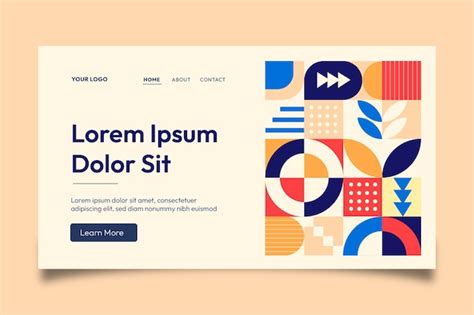 Free Vector | Flat design geometric pattern landing page