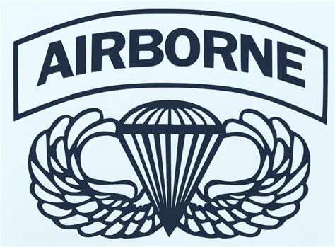 Airborne Vinyl Decal with wings symbol | Etsy