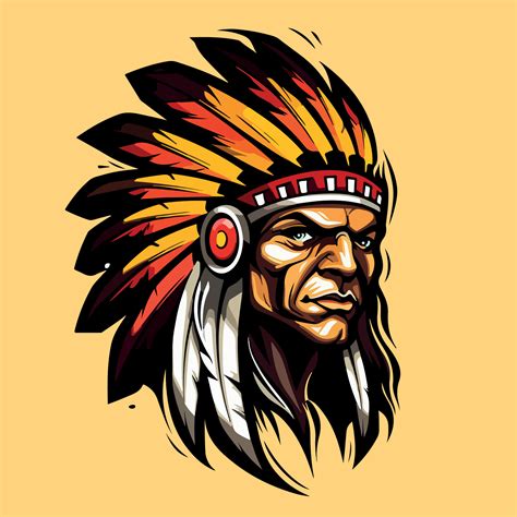 apache indian warrior head logo mascot vector illustration 27576333 ...