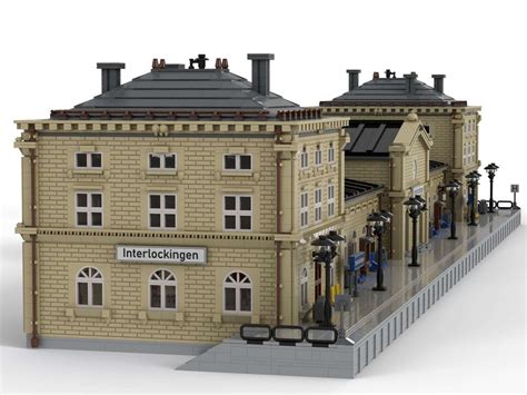 LEGO MOC Main Train Station "Interlockingen" by langemat | Rebrickable - Build with LEGO