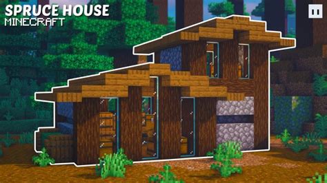 20+ Cool Minecraft Spruce Wood House Ideas+ & Tutorial - TBM | TheBestMods