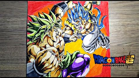 Drawing Gogeta Vs Broly | Dragon Ball Super | Time Lapse - MarCruz Art ...