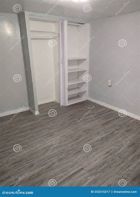 Closet Storage with White Shelves Stock Image - Image of storage, walls: 253315217