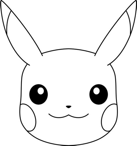 the outline of a pokemon pikachu mask with eyes and ears, on a white ...