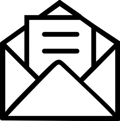 Open Envelope With Letter Svg Png Icon Free Download (#64214) - OnlineWebFonts.COM