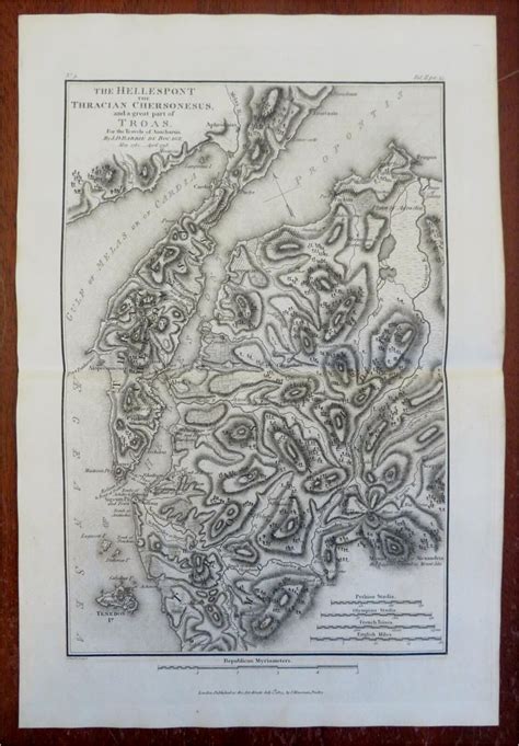 Hellespont Ancient Greece Thrace Troas 1805 Mawman engraved map: (1805) Carte | RareMapsandBooks