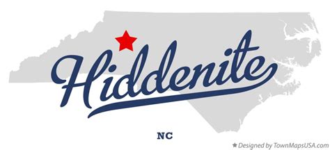 Map of Hiddenite, NC, North Carolina