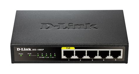 DES-1005P 5-Port Fast Ethernet PoE Unmanaged Desktop Switch | D-Link UK