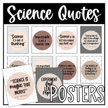 Free Science Quotes Posters | Dreamy Neutral Science Classroom Decor