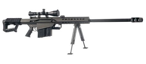 Desirable Barrett M82A1 50 Caliber Semi-Automatic Rifle with Case Scope ...