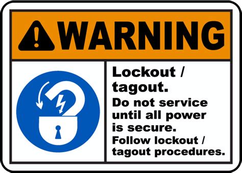 Warning Lockout Tagout Sign - Save 10% Instantly