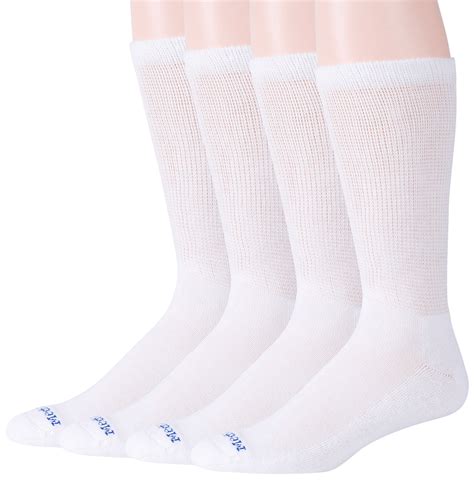 MediPEDS 8 Pair Diabetic Crew Socks with Non-Binding Top - Diabetics Den