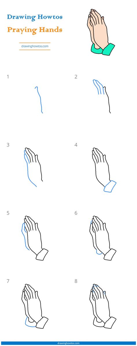 How to Draw Praying Hands - Step by Step Easy Drawing Guides - Drawing ...