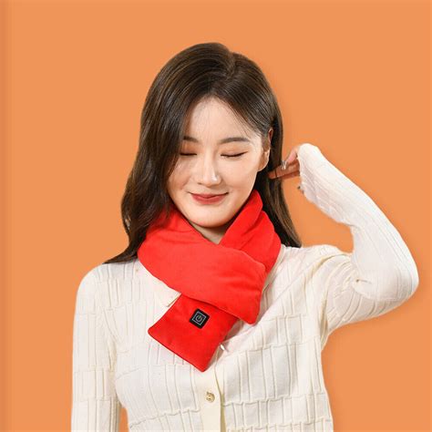 H1# Electric Heated Scarf Cold-Proof Neck Heating Pad Soft for Winter (Red) | eBay