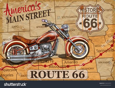 276 Vintage poster route 66 Images, Stock Photos & Vectors | Shutterstock