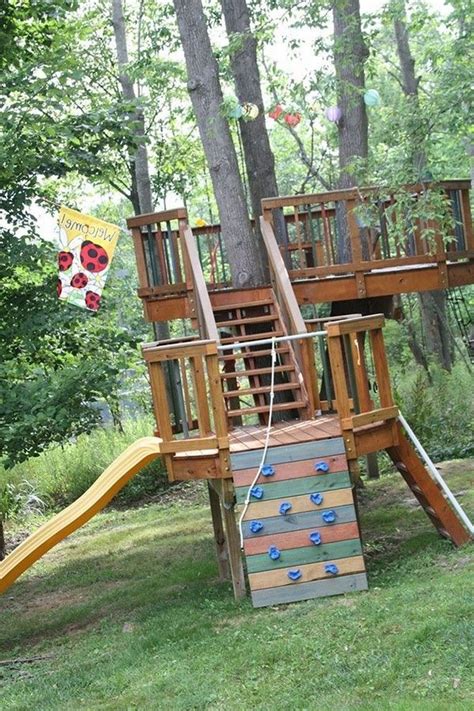 47 Beautiful Playhouses And Tree House Ideas in 2020 (With images) | Tree house playground, Tree ...