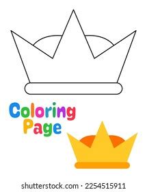 Coloring Page Crown Kids Stock Vector (Royalty Free) 2254515911 ...