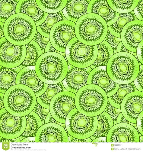 Kiwi Fruit Seamless Vector Pattern Stock Vector - Illustration of fresh ...