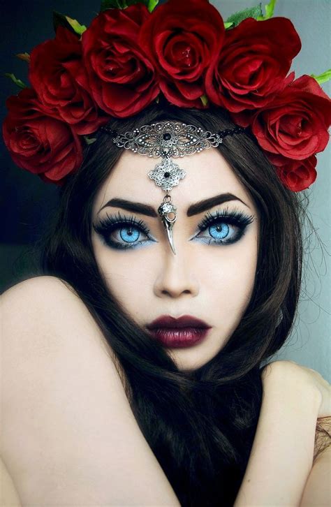 Romantic Flower Crown ~ | Goth beauty, Beauty, Halloween makeup