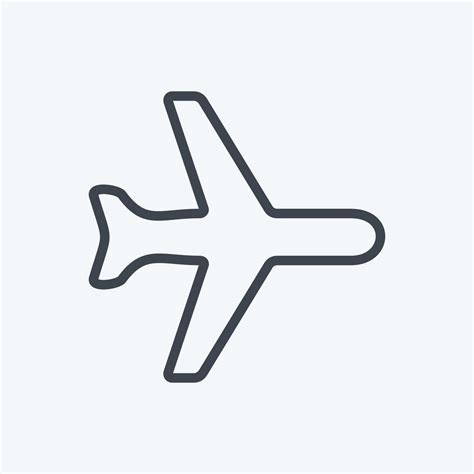 Icon Aeroplane Mode. suitable for Mobile Apps symbol. line style. simple design editable. design ...