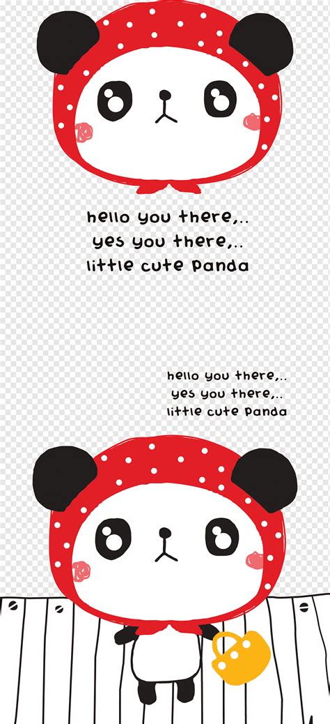 Panda going to market doodle, png | PNGWing