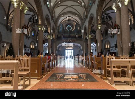 Interior of Manila Cathedral, Intramuros, Manila, Philippines Stock ...