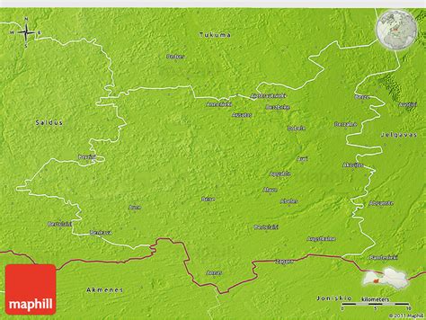 Physical 3D Map of Dobeles