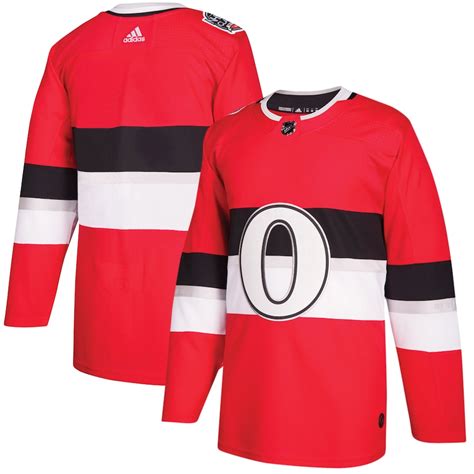 adidas Ottawa Senators Red 2017 NHL 100 Classic Authentic Blank Jersey