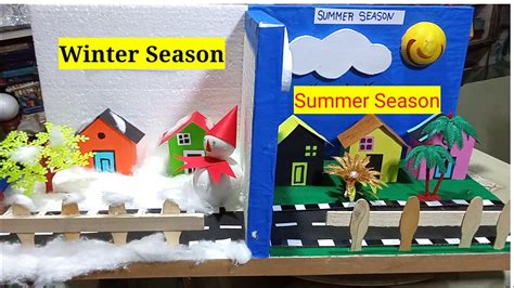 types of season model || winter season model || summer season model || science project - YouTube