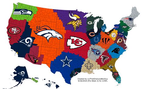 Drab Usa Map Nfl Teams Free Vector - Www