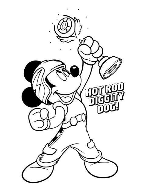 Printable Mickey Mouse Roadster Racers Coloring Pages - Printable Word Searches