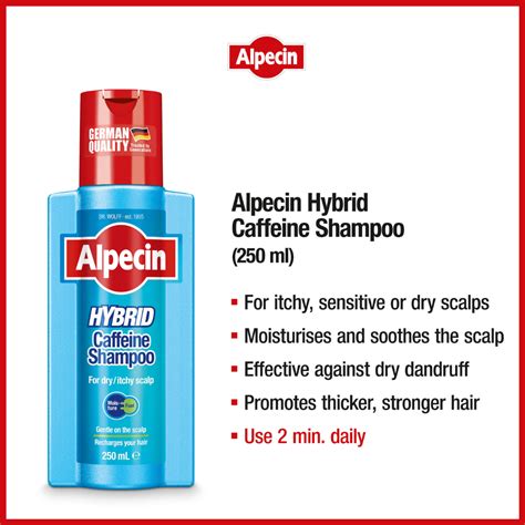 Buy 2x Alpecin Hybrid Caffeine Shampoo - for Dry and Itchy Scalp, 250ml ...