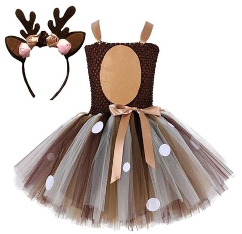 CC Kids ~ Girls Holiday "Prancer" Reindeer TuTu Gown Costume W ...