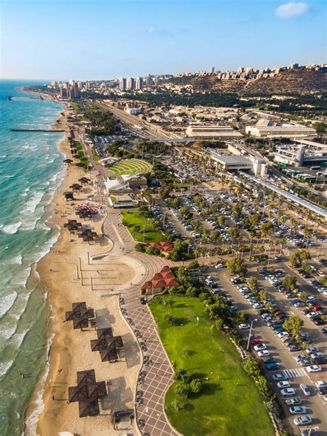 Aerial View of Seafront Beach