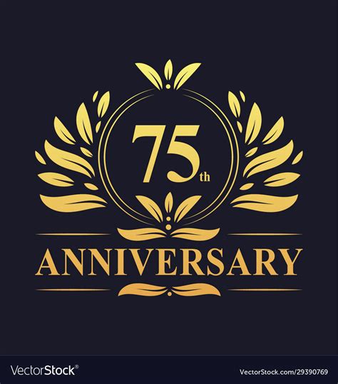 75th anniversary logo 75 years anniversary design Vector Image