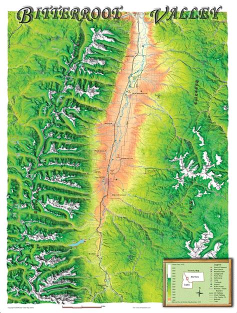 bitterroot valley map | Bitterroot Valley Map - ToursMaps.com | National wildlife refuge, Valley ...