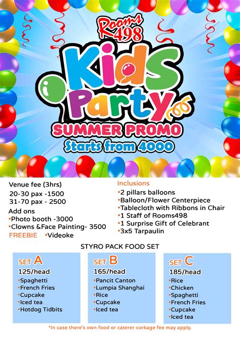 New Promotional Offers - Events and Party Venue 498