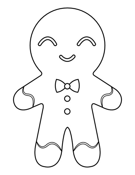 Printable Gingerbread Man Coloring Page