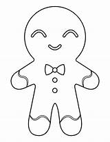 Printable Gingerbread Man Coloring Page sketch template