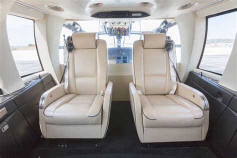 Luxurious helicopter interiors