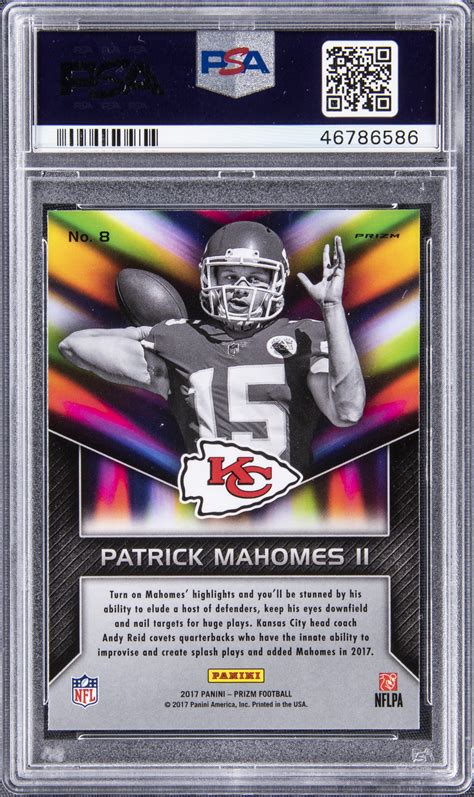 Lot Detail - 2017 Panini Prizm Instant Impact Prizm #8 Patrick Mahomes ...