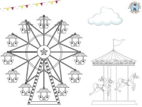 Merry Go Round Coloring Pages