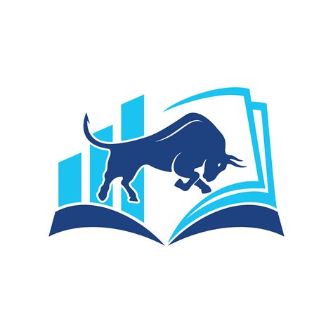 Business and Finance Study Logo template vector design. Bull and Chart ...