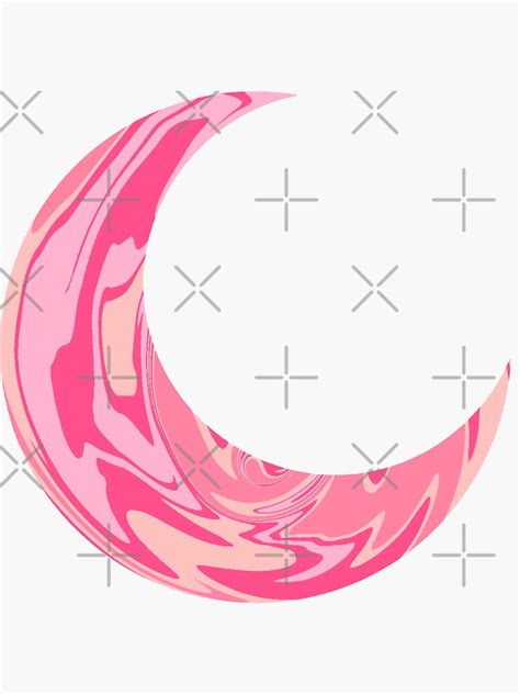 "Pink moon | crescent" Sticker for Sale by Lavannya | Redbubble