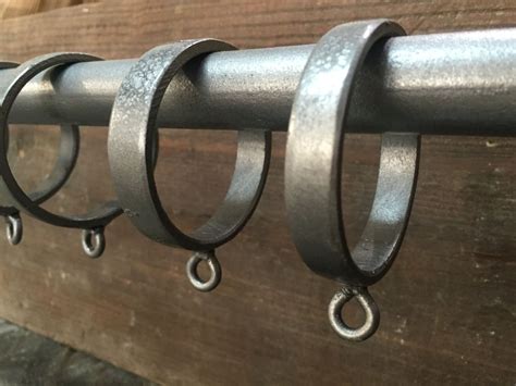 Industrial Curtain Rings, Pack of 7 Industrial Curtains, Industrial Chic Decor, Industrial Metal ...